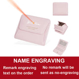 Fashionable Mini Women Wallet Name Engraving High-Quality Card Holder Simple Short Female Coin Purse Small Ladies Purse