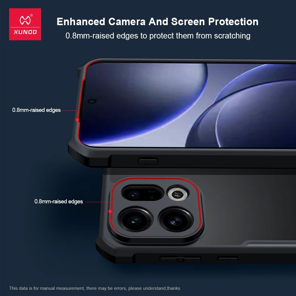 XUNDD Clear Case for OPPO Find X9 & X9 Pro