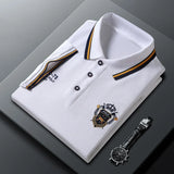 Men's Embroidered Polo Shirt – Casual Short Sleeve Top
