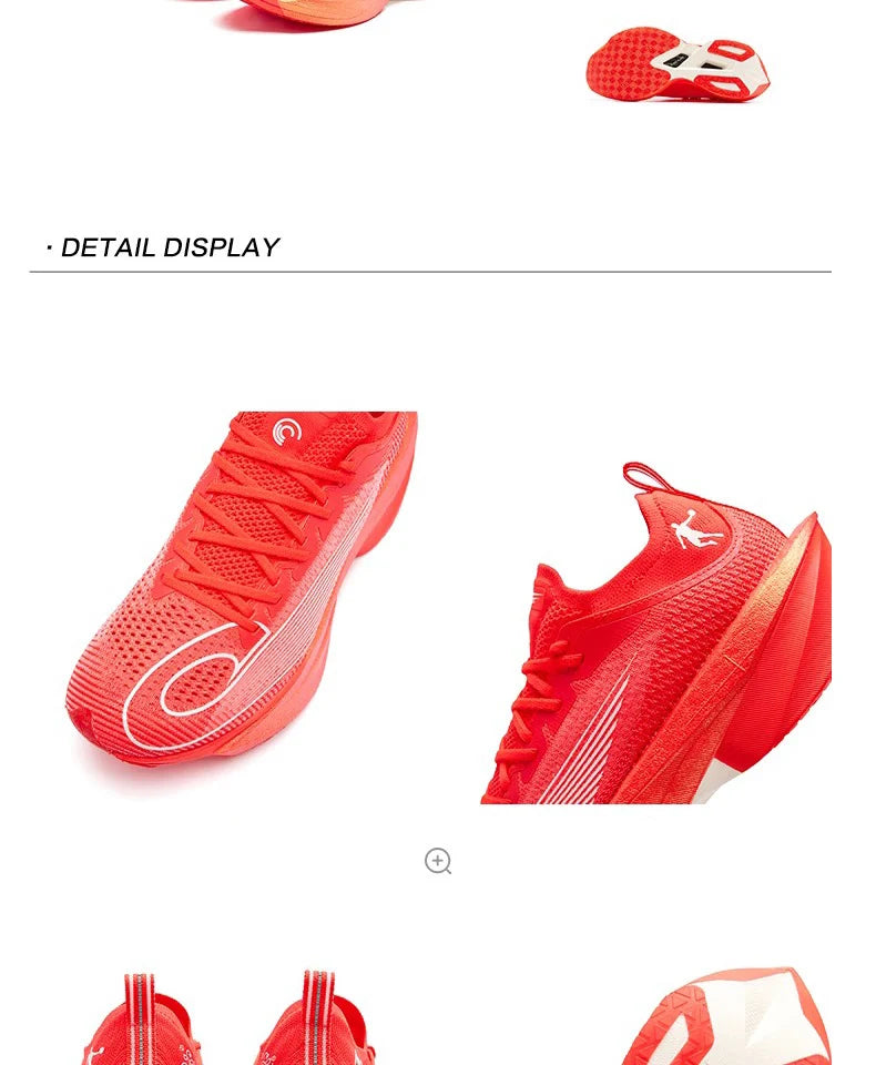 QIAODAN Feiying Plaid 2.0 Men Marathons Running Shoes Professional Carbon Plate Sport Shoes Rebound Racing Sneakers QDB023252290