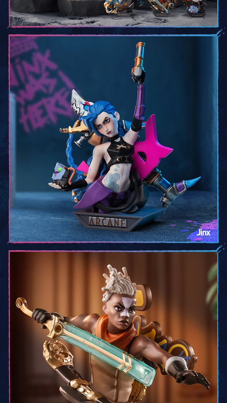 POP MART League of Legends: Arcane Series Blind Box Toys Kawaii Anime Action Figure Caixa Caja Surprise Mystery Bag Toy