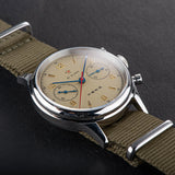 38mm 1963 Mens Watch Polit Chronograph Wristwatch ST1901 Mechanical Original Air Force 40mm Acylic Reloj Homber Tianjin Movement