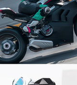LED Motorcycle Rider Backpack Eyes Glow pattern carbon fiber texture helmet locomotive backpack school bag Moto Laptop backpack