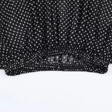Polka Dot Printed Midi Skirts Two Piece Sets for Women 2025 Summer Chic Bow Tied Blouse Top Suits Woman 2 Piece Outfits