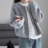 Women's Chic Knit Zip-Up Cardigan | Soft Fall & Winter Jacket