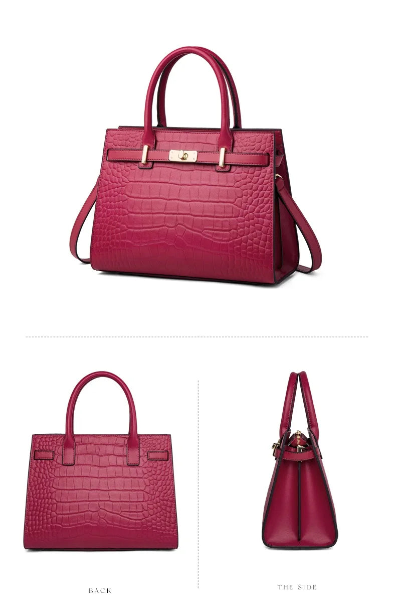 Hot ZOOLER Fashion Woman Bag Full Genuine Leather Shoulder Bags for Businesswomen Real Cow Handbags Purses Bolsa Feminina #wg383