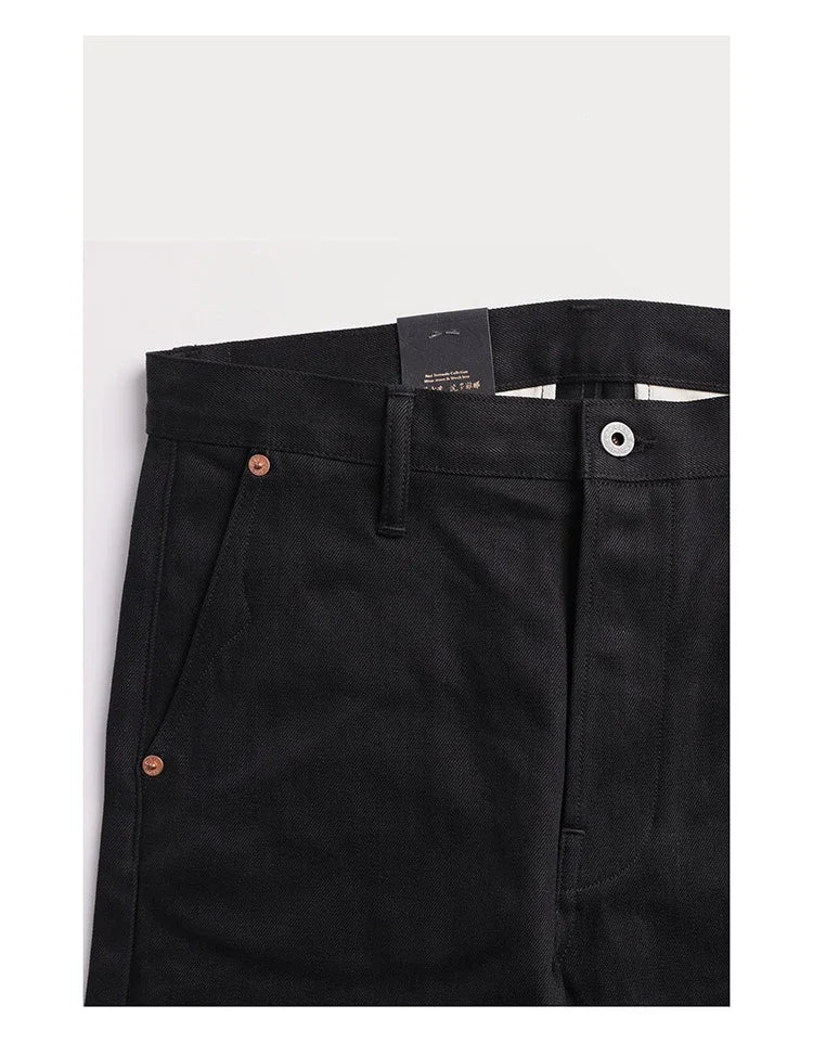 Red Tornado Black Selvedge Denim Relaxed Fit Jeans – 14.5oz