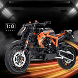 1:8 Motorbike Model Building Blocks Sets Racing Moto Bricks Toys Kids Boys Children Birthday Gifts Adult MOC Technical 579Pcs