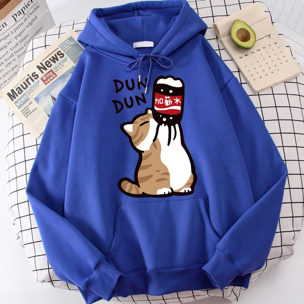 Cartoon Cat "Salary Increase" Hoodie