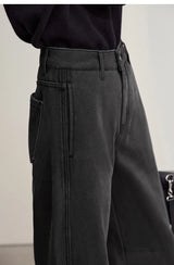 AMII Wide-Leg Warm Jeans – Winter 2025 | Women's