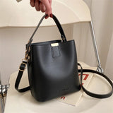 Women PU Leather Handbag Casual Tote Bag Lady Messenger Shoulder Bag Brand Design Female Totes Bolsa Black