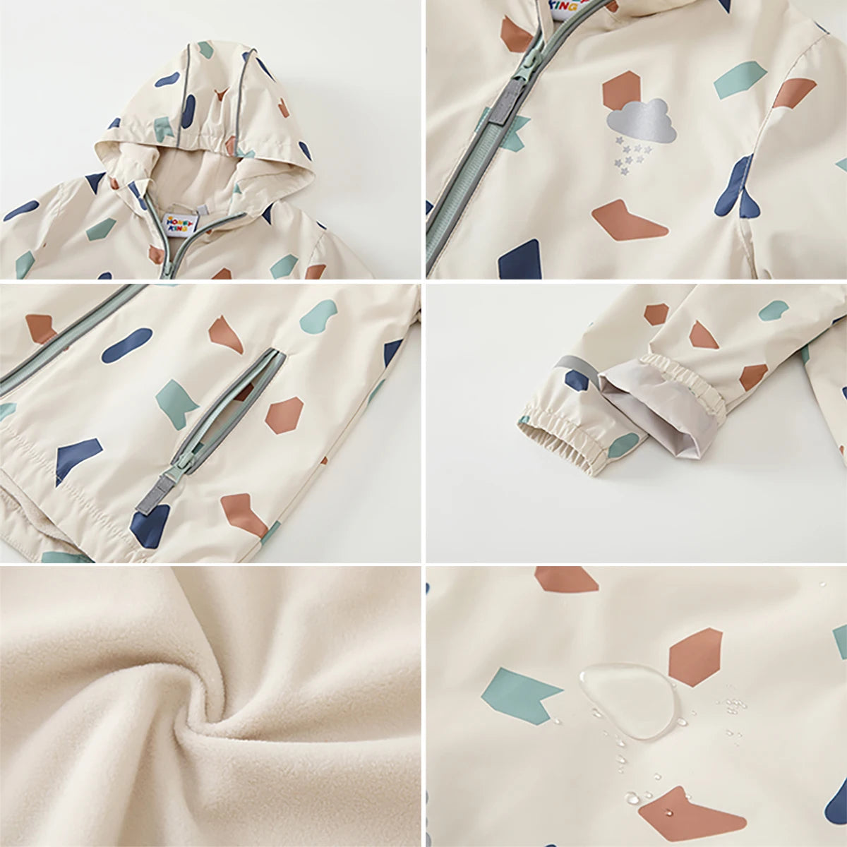 HONEYKING Children's Clothing Sets Raincoat Suit Baby Waterproof Overalls Pants Girls Jumpsuit For Kids Jacket And Trousers Set