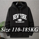 Plus Size Men's Hoodies 7XL 6XL Loose Casual Sweatshirts Fashion Long Sleeve Tops 185KG Hooded Pullover Streetwear Male Clothing
