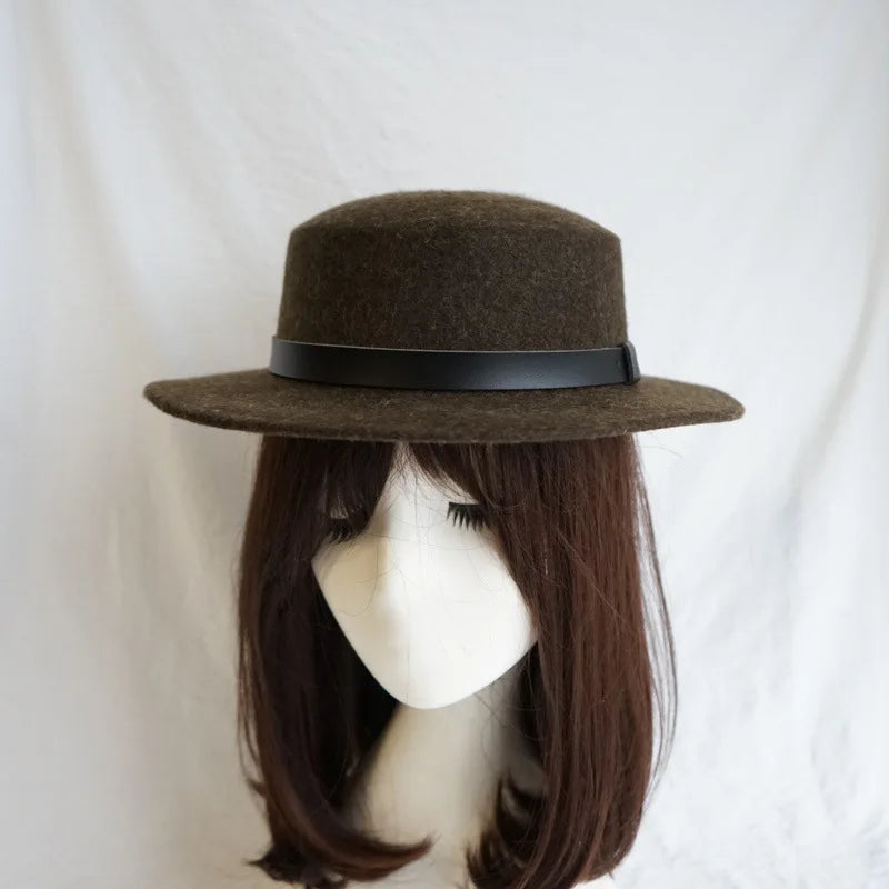 Wool Felt Fedora & Boater Hat – Wide Brim, Unisex