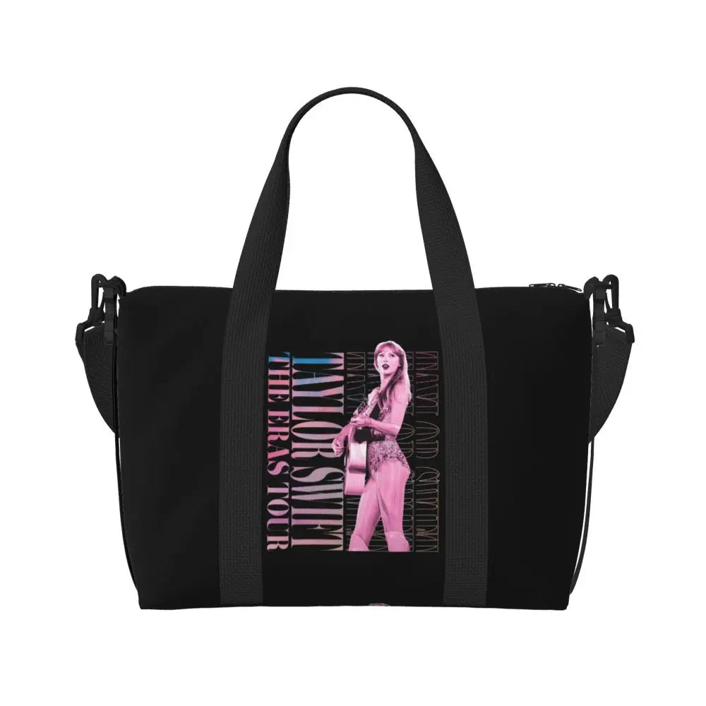 Custom The Eras Tour 1989 Taylor's Swift's American Pop Singer Tote Bag Women Large Capacity Beach Gym Travel Bags