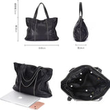 Women's Large Capacity Cowhide Handbag Female Retro Fashion Luxury Bags Ladies Real Natural Cow Leather Shoulder Bag for Lady