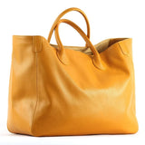 Roomy Women Bag Genuine Leather Handbag Luxury Cowhide Casual Tote Thick Real Natural Leather Bucket Shopper Daily Bag Big Purse