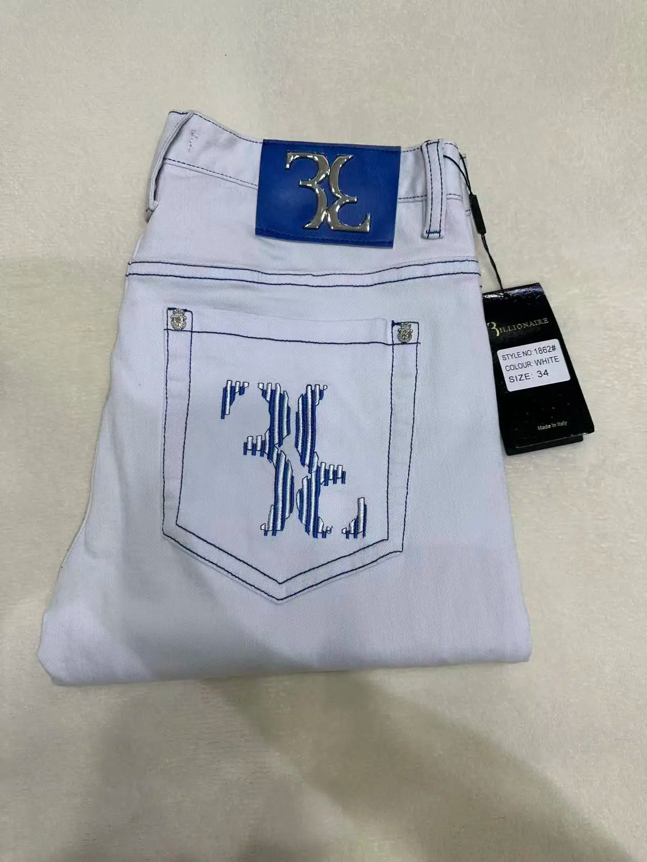 BILLIONAIRE BLSK CPRT Jeans Men 2026 Spring Summer new fashion Embroidery comfortable elasticity outdoors Big size 34-42 Pants