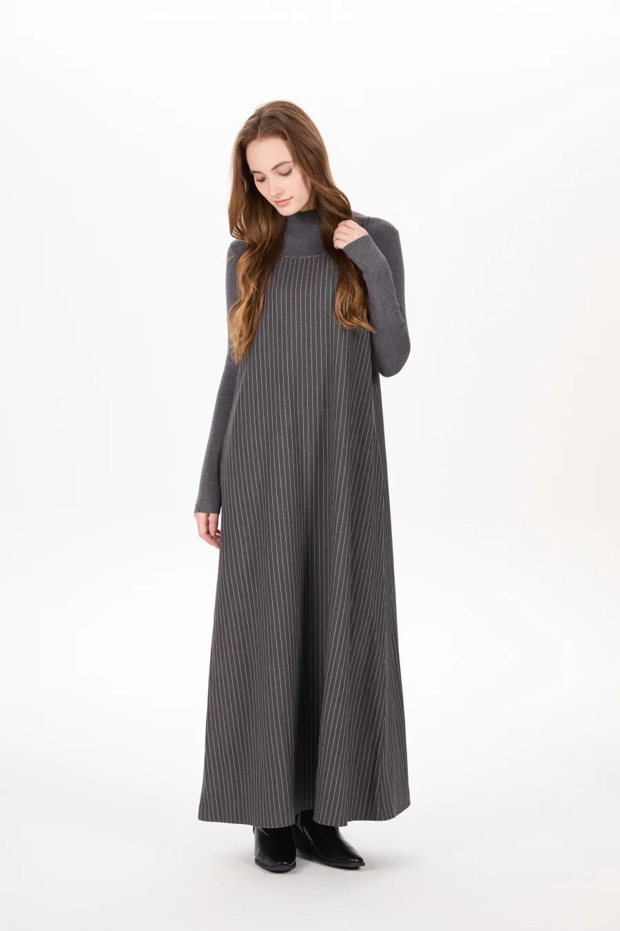 AW25 Pinstripe Collection – Knit & Slip Dress Set