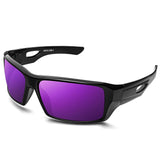 MAXJULI Polarized Sunglasses Wrap Around Sports Sunglasses for Big Wide Heads Men Women UV400 Sun Glasses 8232