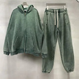 Men’s Vintage Wash Relaxed Zip-Up Hoodie