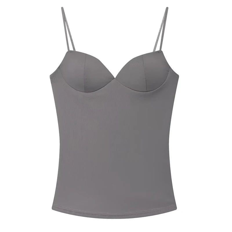 HXAO Corset Camisole Crop Top – Backless Bustier Tank