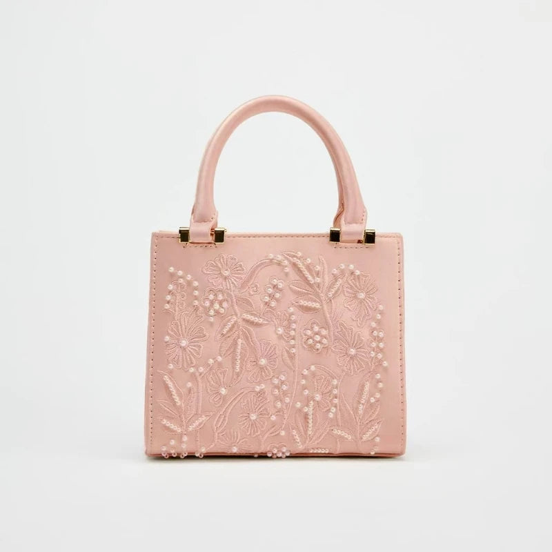 Floral Pearl Mini Duffel Bag
