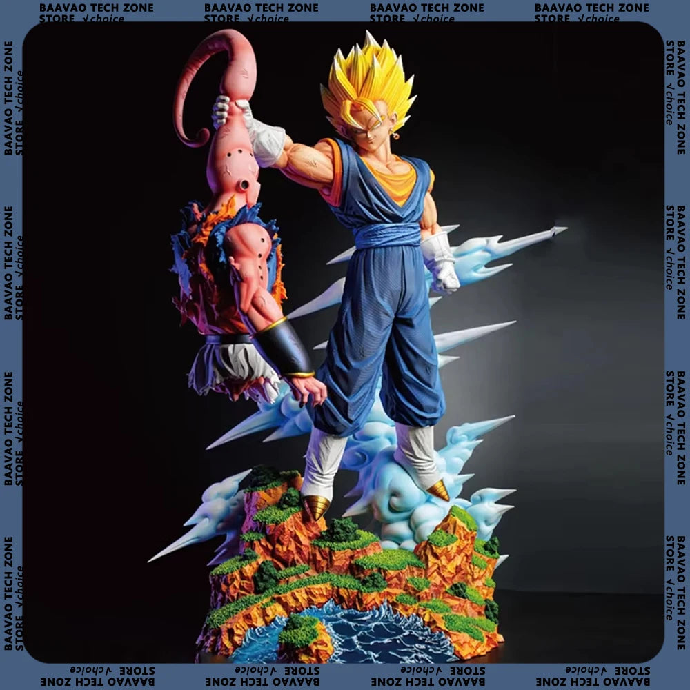 NEW Son Goku Figure Dragon Ball Anime Super Saiyan Goku Vs Majin Buu Action Figures Statue Collection Model Kids Toys Birthday