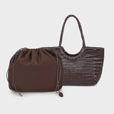 Handbags Women's Genuine Leather Shoulder Bag Weaving Casual Shopping Bag Vintage Big Tote Purse Cowhide Cross Hand Bags Lady