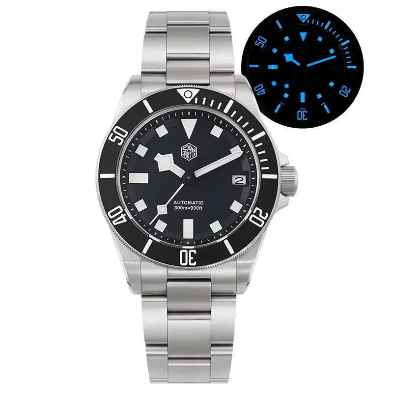 San Martin New SN0121T Titanium Diving Watch PT5000/ST2130 Automatic Movement Watch Waterproof 300m Watch Watches for Men