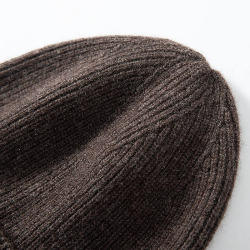 MERRILAMB 100% Cashmere Knit Beanie – Unisex Winter Hat