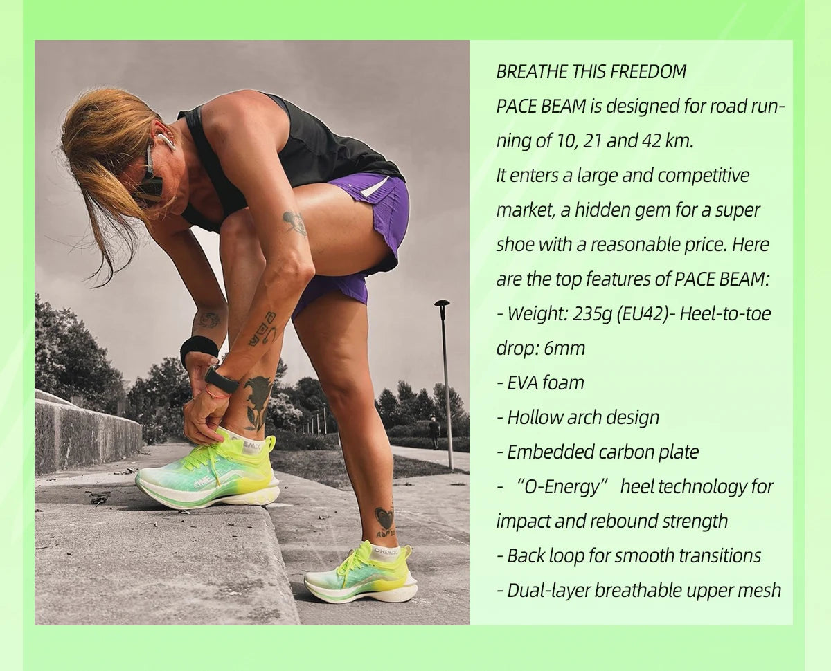 ONEMIX New Carbon Plate Marathon Running Shoes for Men Anti-slip Ultra-light Rebound Athletic Sport Professional Shoes Sneakers