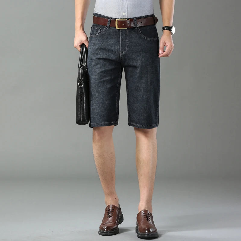 Men's Slim Stretch Denim Shorts | Summer Style