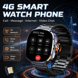 8GB+128GB RAM 4G/3G Smart Watch 2.40 inch AMOLED 2100mah Battery 900W Camera GPS WIFI Google APPS Download Smartwatch Android 10