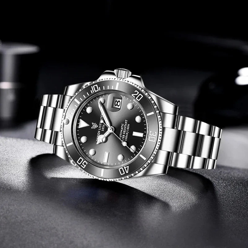 LIGE Top Brand Luxury Automatic Watch for Men Fashion Waterproof Sport Men's Mechanical WristWatches Casual Automatic Date Watch