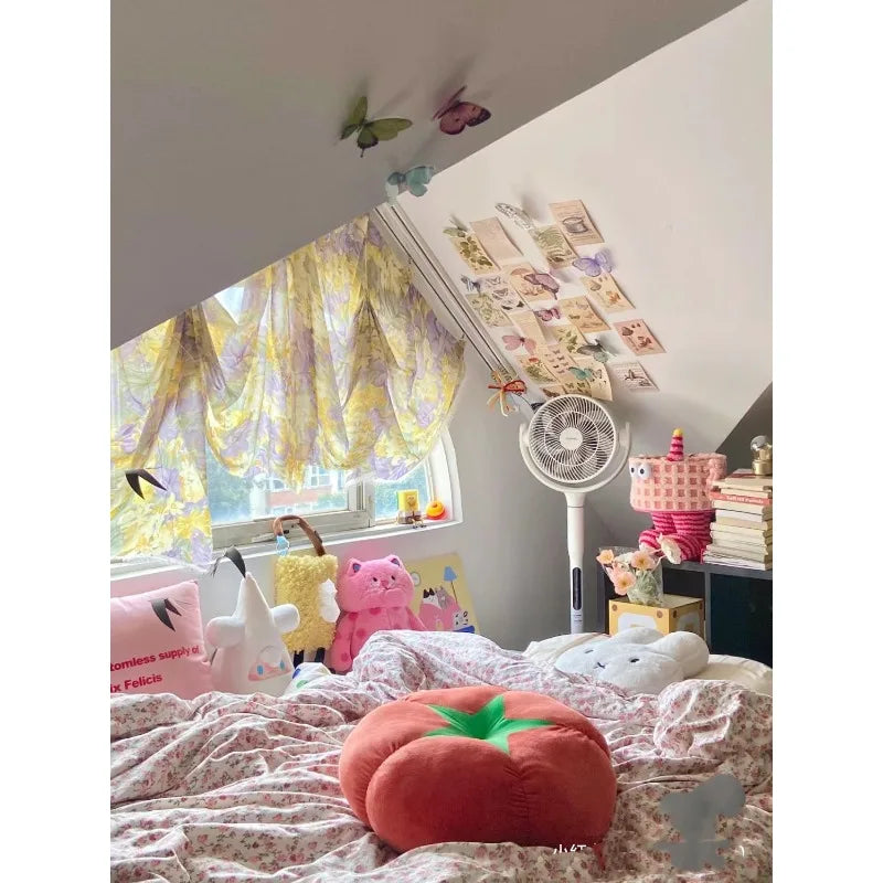 ins cute soft cute mushroom tomato futon cushion bed cushion doll throw pillow lazy living room sofa pillow