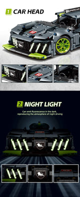 Technical 9X8 Hybrid Hypercar Sports Car Building Blocks Super Racing Vehicle Decor Model Bricks Toy Gifts Birthday Gifts Toy