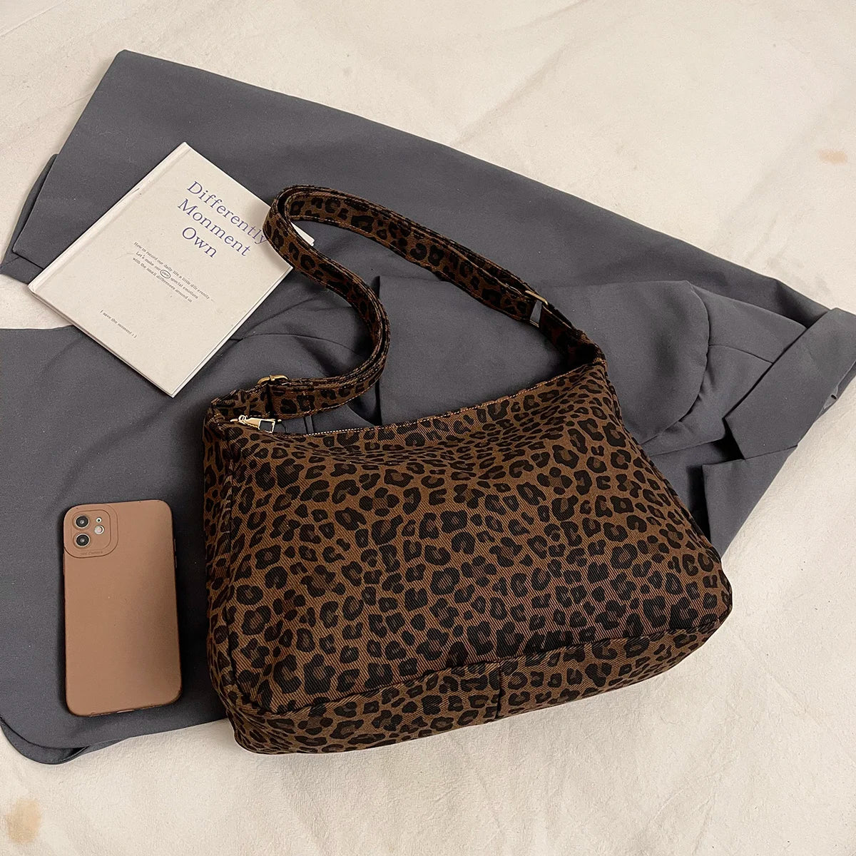 Women's Leopard Print Shoulder Bag – Large Capacity Crossbody