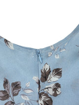 Elegant Floral Print High Slit Halter Dress