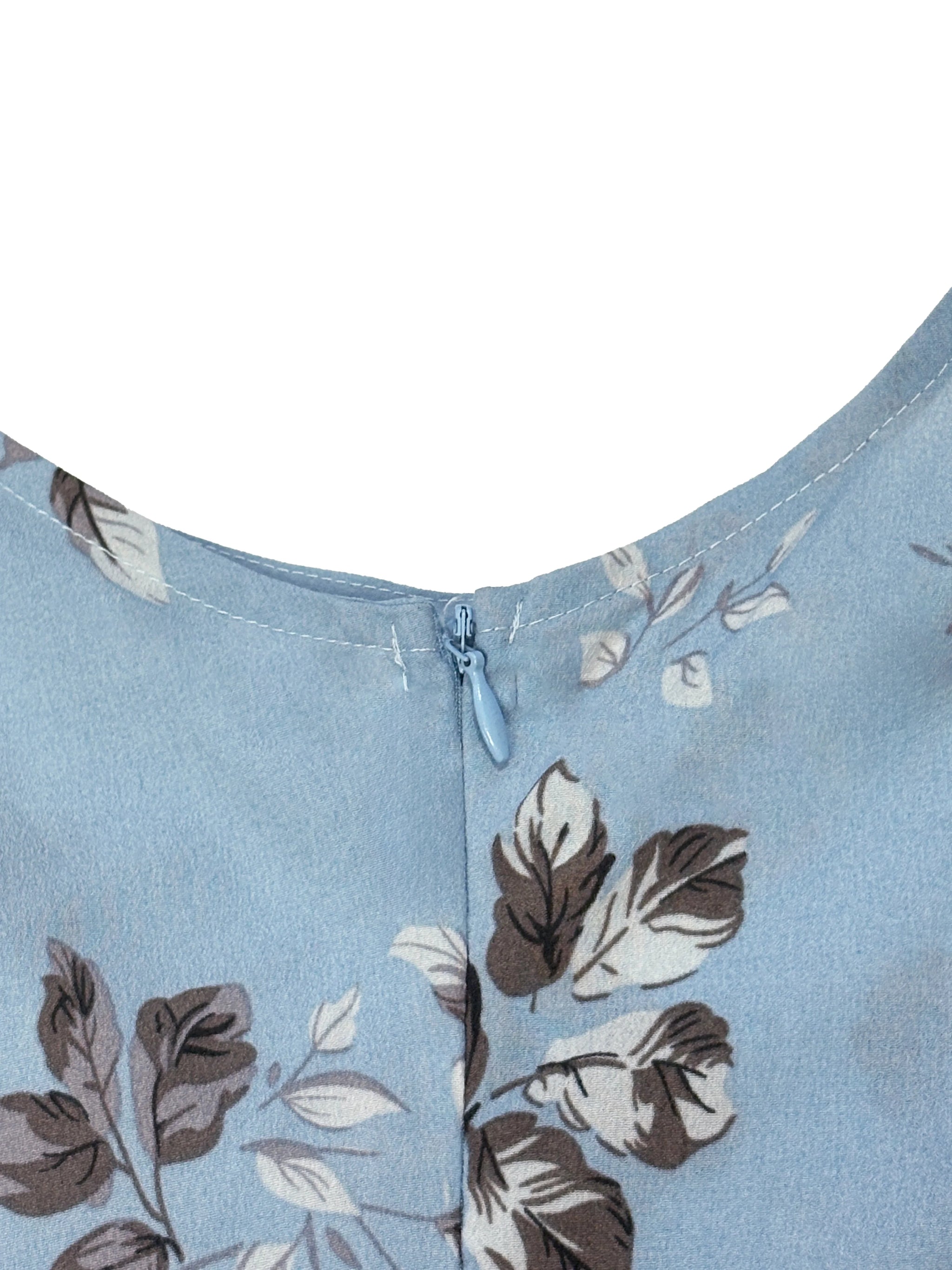 Elegant Floral Print High Slit Halter Dress