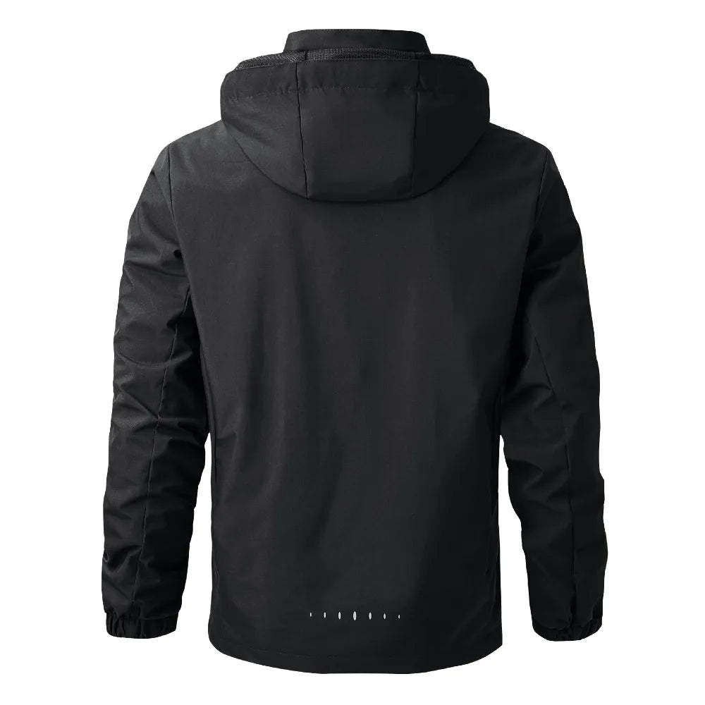 Men’s Hooded Rain Jacket with Detachable Hood