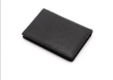 Dropshipping Custom Name Genuine Leather Men Women Business Card Holder Bifold Credit Card Case With ID Window