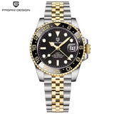 PAGANI DESIGN GMT Automatic Watch — Sapphire Crystal, 10-Bar Waterproof, 40mm