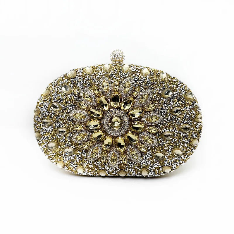 2024 Diamond Women Luxury Clutch Evening Bag Wedding Crystal Ladies Cell Phone Pocket Purse Female Wallet for Party Quality Gift