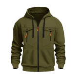 2026 Men's Casual Zipper Hoodie Fashionable Street Style Comfortable Loose Version Autumn/Winter Warm Hoodie Men's Clothing