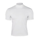 Men's compress T-shirts summer solid color short-sleeved men tops fashion yoga clothes men's tight turtleneck T-shirt
