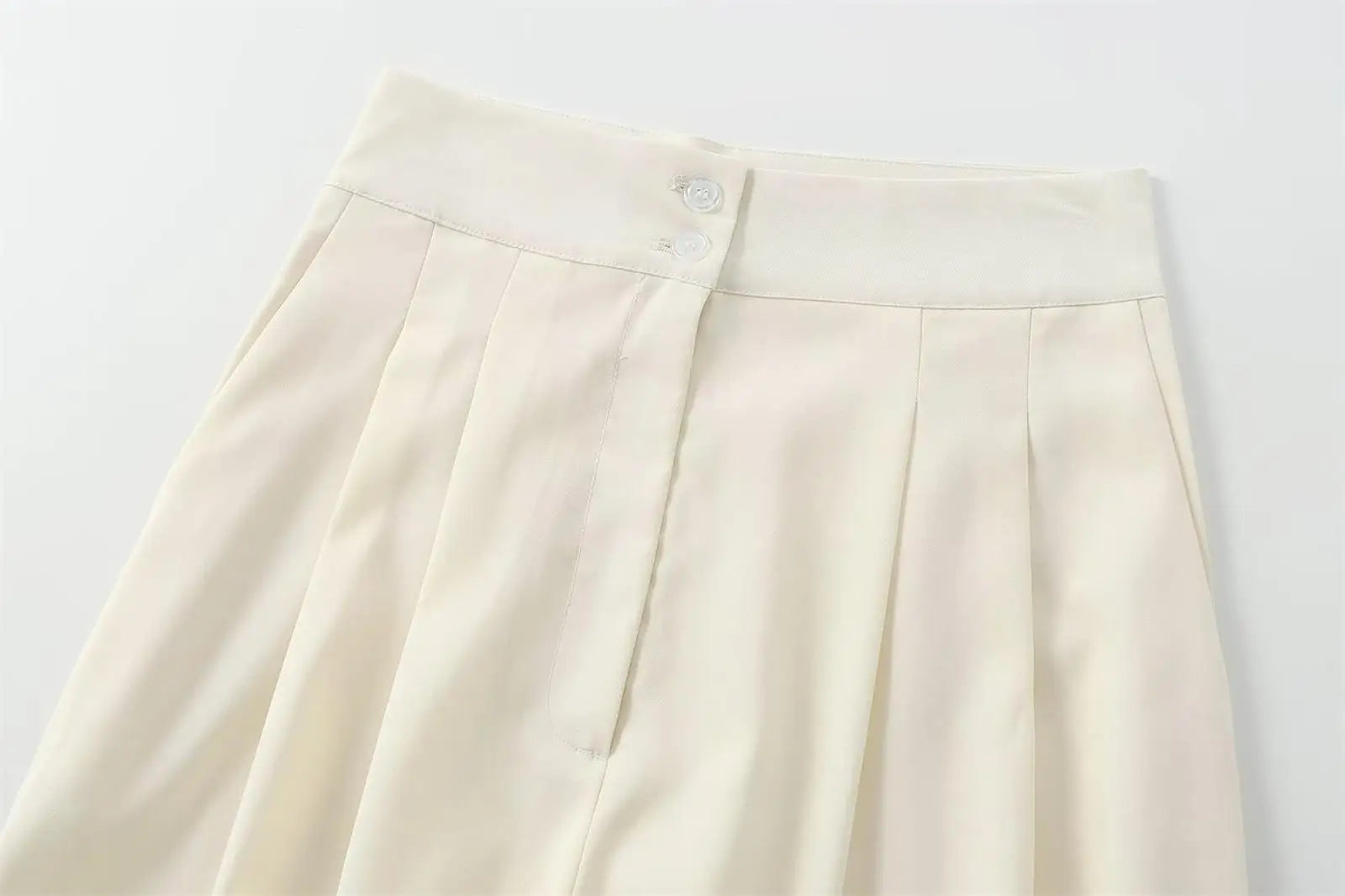 2-Piece Sleeveless V-Neck Trouser Set with Belt – Summer Commuter Wide Leg Suit