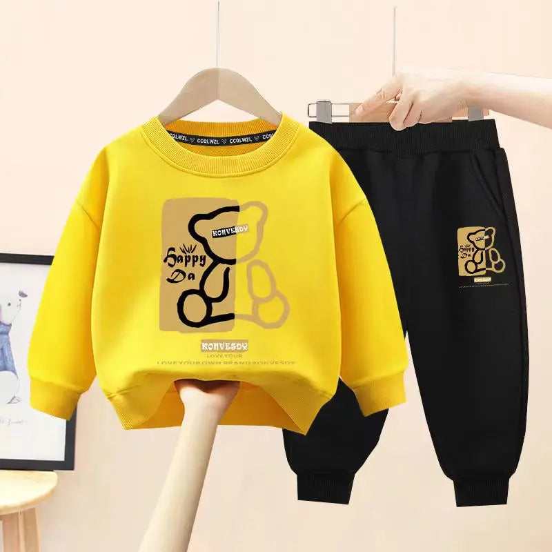 Autumn Baby Bear Sweatshirt & Pants 2-Piece Set
