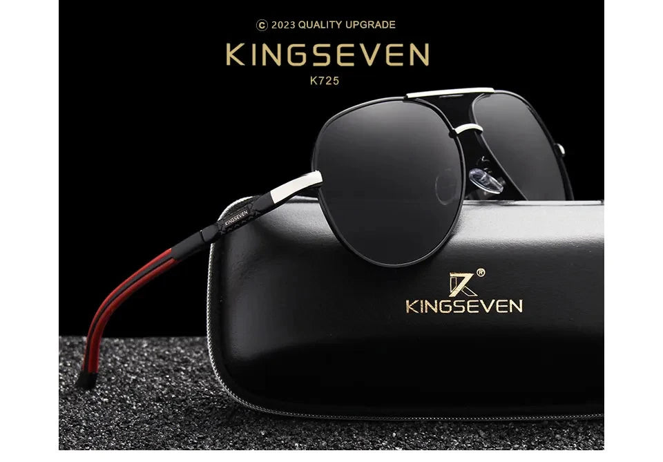 KINGSEVEN Vintage Polarized Pilot Sunglasses for Men