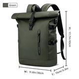 Heroic Knight Men's Backpack Waterproof Roll Top Backpack Women Travel Expandable USB Charging Large Capacity Laptop Bag Mochila